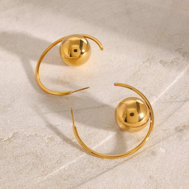 Orb Hoop Earrings