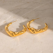 Huggie Hoops with Pearl Drop
