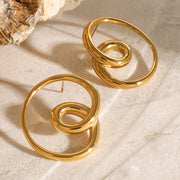 Abstract Spiral Statement Earrings